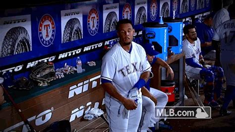 texas rangers shrug by mlb find and share on giphy