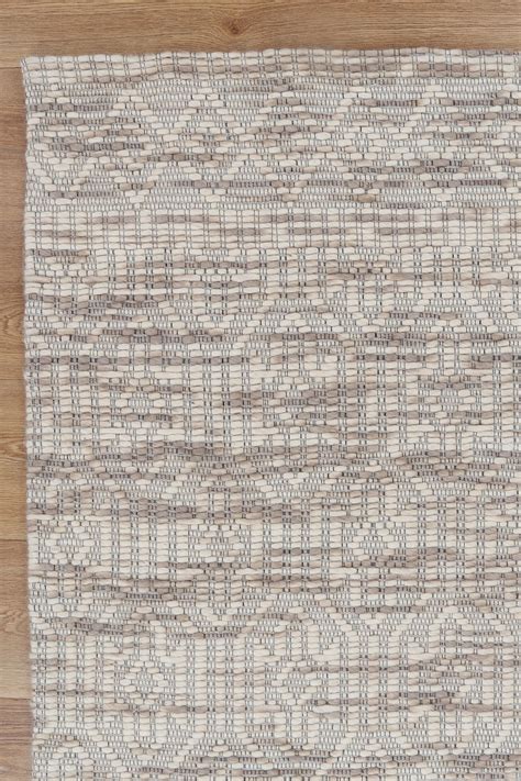 Mariana Geometric Natural Wool Rug Simple Style Co