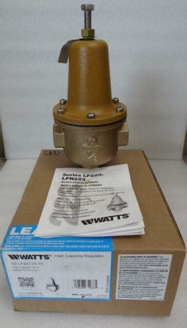Watts Lf223 Brass Pressure Reducing Regulator Valve 1in Npt For Sale