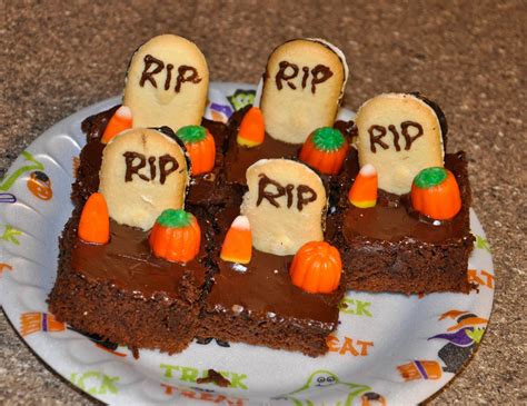 Create sculptural trees with string lights. Michelle's Recipe Box: Halloween Brownies