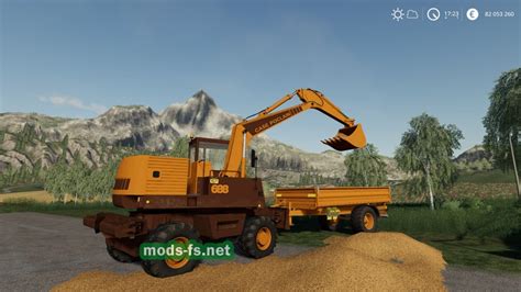 Модификация на Case 688 Poclain 61 для игры Farming Simulator 2019