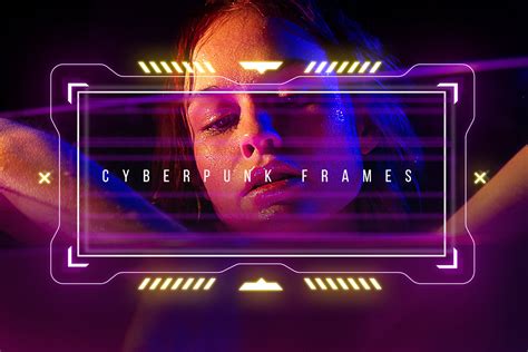 Cyberpunk Style Frame Templates For Photoshop