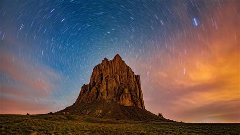 Star Trails Over Shiprock New Mexico Backiee