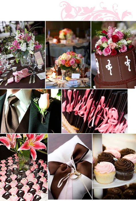 Brown, maroon and salmon by selecting darker colors, like maroon and brown, you bring a certain warmth to your ceremony and reception. Chocolate and Pink Wedding Centerpieces | How to Get Down ...
