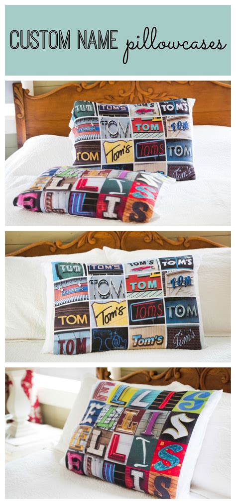 Personalized Pillow Cases Featuring Names In Sign Photos Etsy