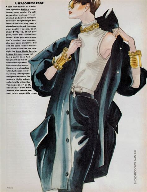 Antonio Lopez 1986 Fashion Illustration Vintage Illustration