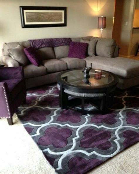 Image Result For Purple Black And Grey Living Room Ideas Purple
