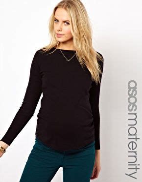 Image 1 Of ASOS Maternity Crew Neck Top With Long Sleeves Latest