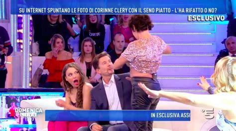 Domenica Live Corinne Clery Fa Vedere Il Seno In Diretta Tv