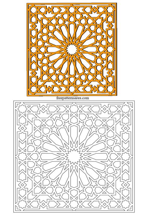 Islamic Arabesque Geometric Art Pattern Vector Freepatternsarea