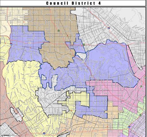 Los Angeles City Council District Map Map Of East