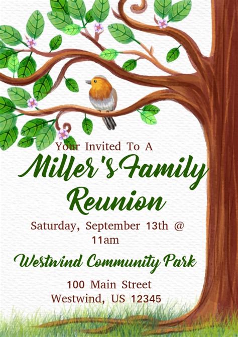 Sample family reunion program templates itinerary peacock. Family Reunion Template | PosterMyWall