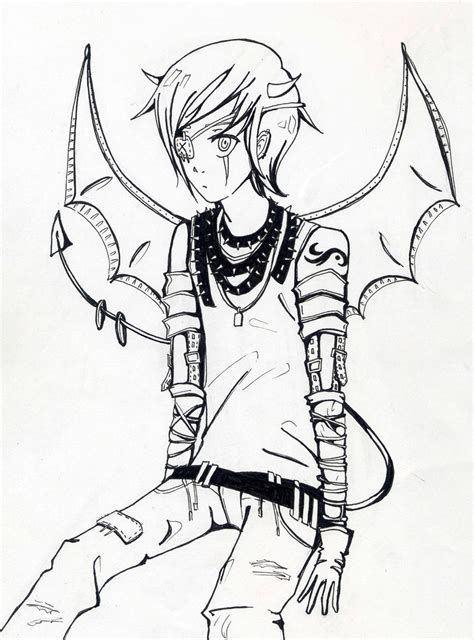 Demon Anime Boy Sketches