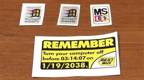 Vintage Pc Case Sticker Replicas Windows 95 Ms Dos Y2k And More