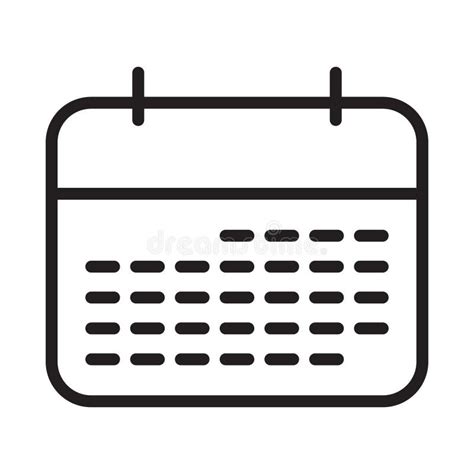 Calendar Outline Icon Linear Calendar Black And White Transparent