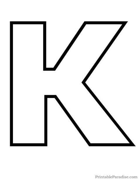 Printable Letter K Outline Print Bubble Letter K Free Printable