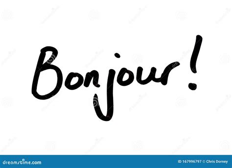 Word Bonjour Hello In French Vector Zentangle Object For Decoration