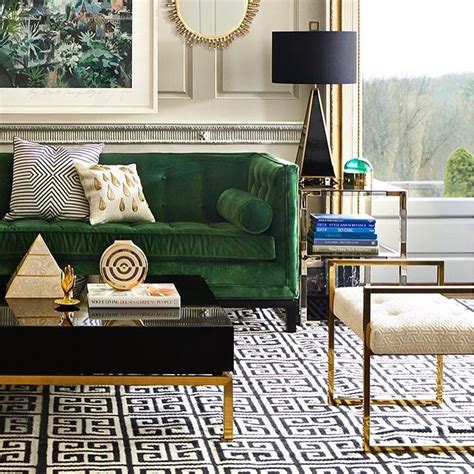 Jonathan Adler Indulge In Emerald Chic Living Room Design Modern