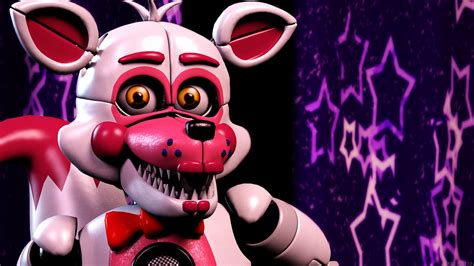 Foxy In Purple Stars Background Five Nights At Freddy S Sister Location Hd Fnaf Wallpapers Hd