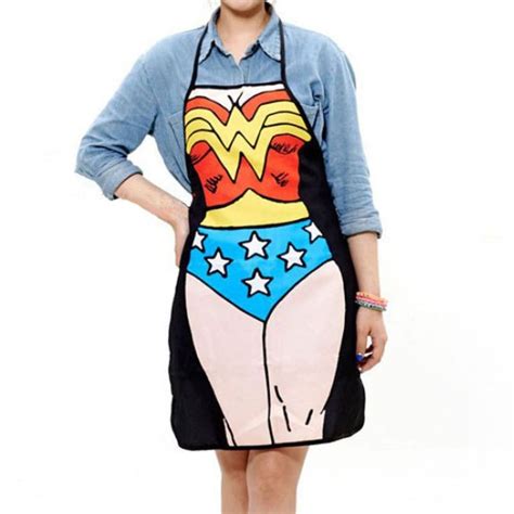 wonder woman 2 pieces funny cooking apron wwlovers cooking apron fashion apron funny aprons