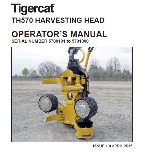 Tigercat Th Harvesting Head Operators Manual Service Repair