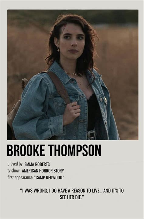 Minimal Polaroid Character Poster For Brooke Thompson From American