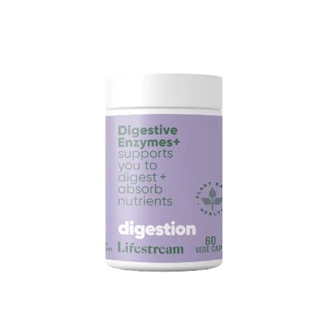 Lifestream Digestive Enzymes 60 Vegecaps Marshallshealthshop