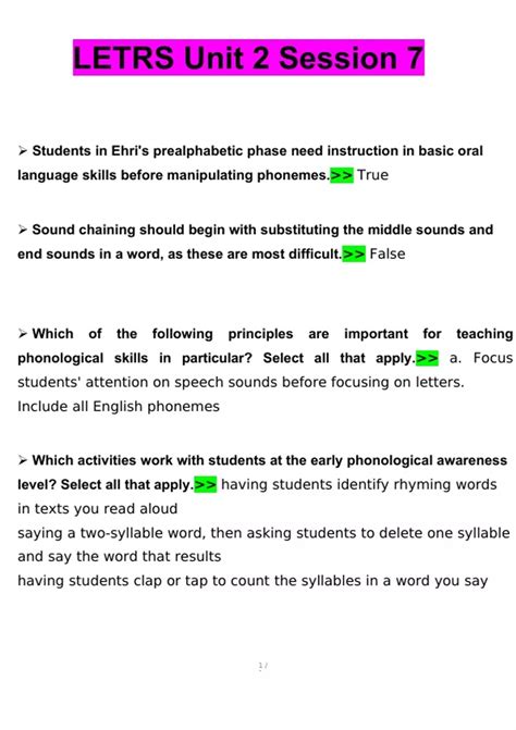 Letrs Unit 2 Session 6