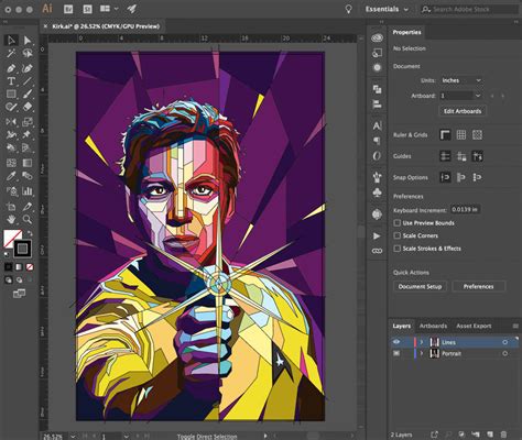 Creating A Pop Art Portrait In Illustrator Modern Graphic Art Graphic