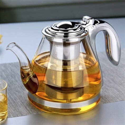 Zcc Large Capacity Tea Pot Elegant Cup Glass Tea Set Glass