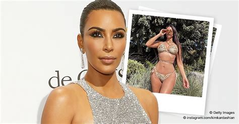 Check Out Kim Kardashian As She Flaunts Her Toned Figure Rocking A Gold