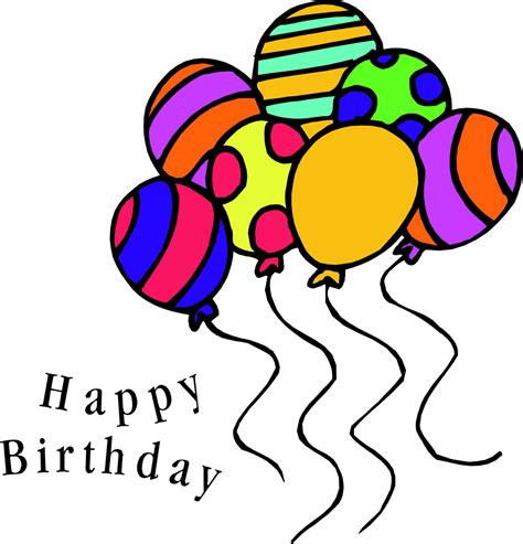 Happy Birthday Balloons Clip Art