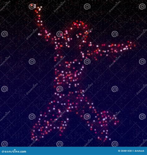 Woman Silhouette Made Of Stars Stock Illustration Illustration Of