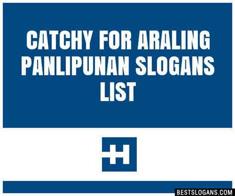 100 Catchy For Araling Panlipunan Slogans 2024 Generator Phrases