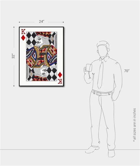 Playing Cards Wall Art King Of Diamonds Vestate