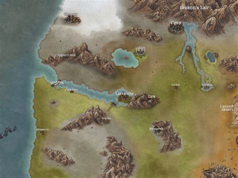 The Region Of Oriel First Map I Have Tried Making On The Free Version