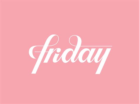 Friday Pretty Letters Aesthetic Fonts Pink Friday