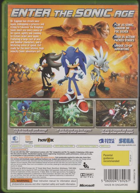 Sonic The Hedgehog Xbox 360 Ubicaciondepersonascdmxgobmx