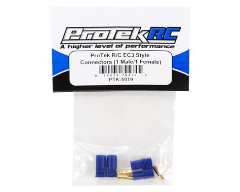 Protek Rc Ec3 Style Connectors 1 Male1 Female Ptk 5019 Amain Hobbies