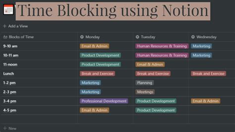 Time Blocking Template Using Notion Finance Tracker Notion New