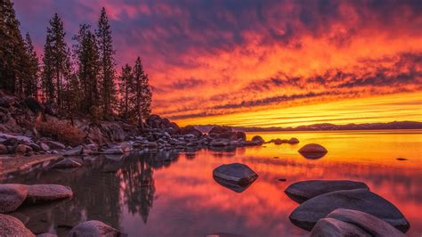 Lake Tahoe Nature Nevada Sunset USA 4K 5K HD Nature Wallpapers | HD ...