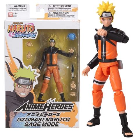 Naruto Shippuden Anime Heroes Sage Mode Naruto Action Figure Bandai