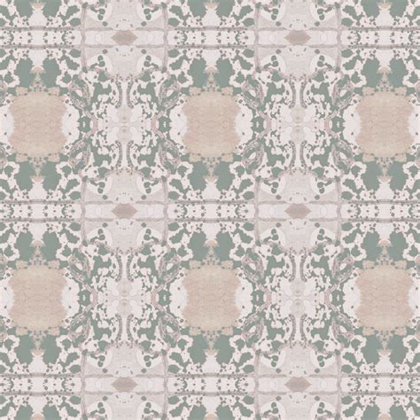 Digitally Printed Fabric Pattern Mirror Color Seafoam Green