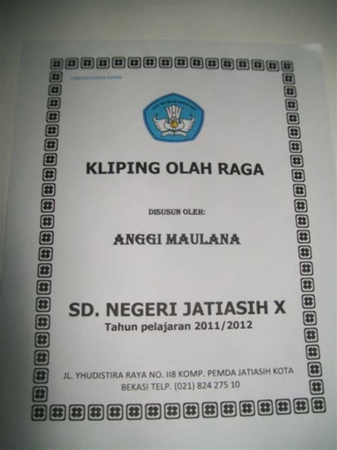 Contoh Sampul Kliping Sd - Project Soal