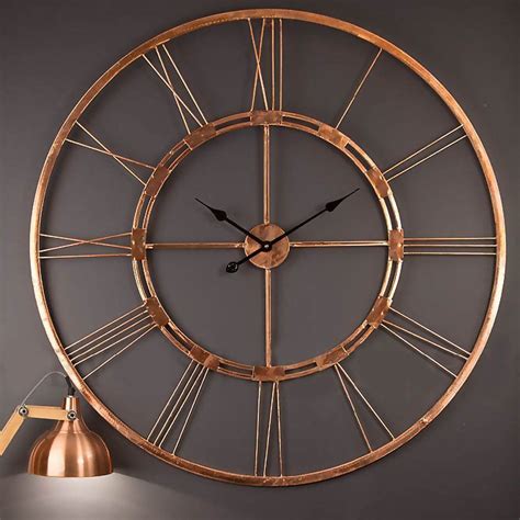 Amazonsmile Handmade Large Copper Color Metal Wall Clock Metal Wall
