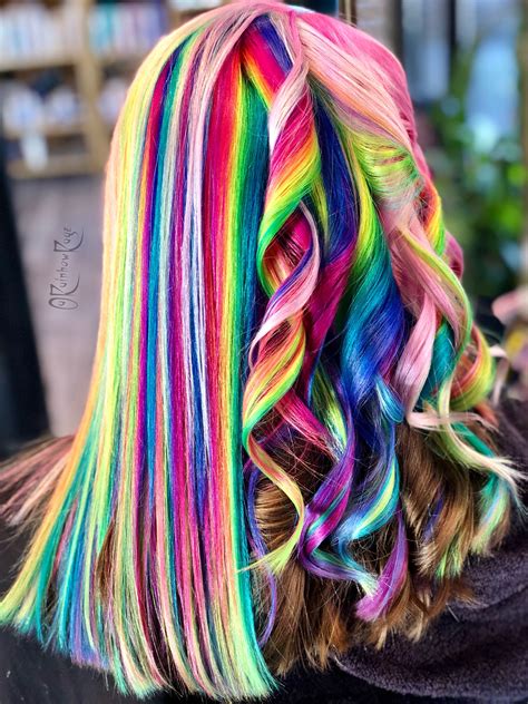 Rainbow Hair Straight Or Curly Rainbow Hair Beauty Salon Owners