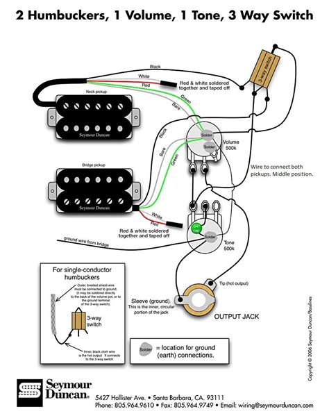 Standard tele wiring with bridge humbucker. 2 Humbuckers 1 Volume 1 tone Best Of | Wiring Diagram Image