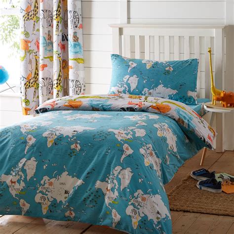 My World Reversible Duvet Cover and Pillowcase Set | Kids duvet cover, Reversible duvet covers ...