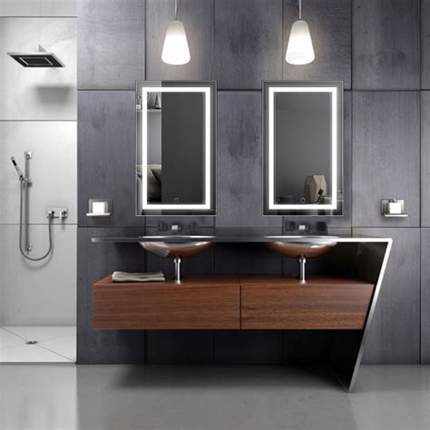The bathroom mirror is an often overlooked, yet essential component of the bathroom. Krugg LED Bathroom Mirror 18 inch X 30 inch | Lighted ...