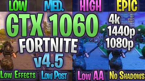 Gtx 1060 Performance On Fortnite Lowmedhighepic Comp 1080p